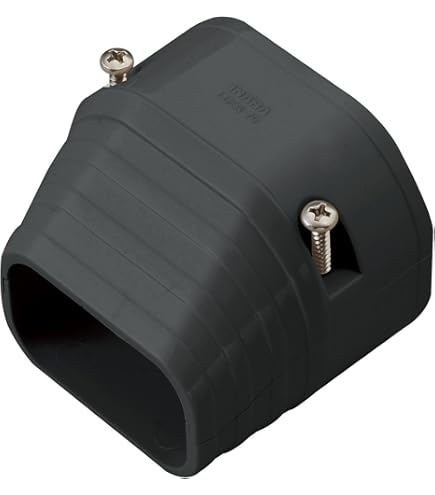 Amazon.co.jp: 因幡電工 エアコン配管化粧カバー LD-90 ブラック 屋外